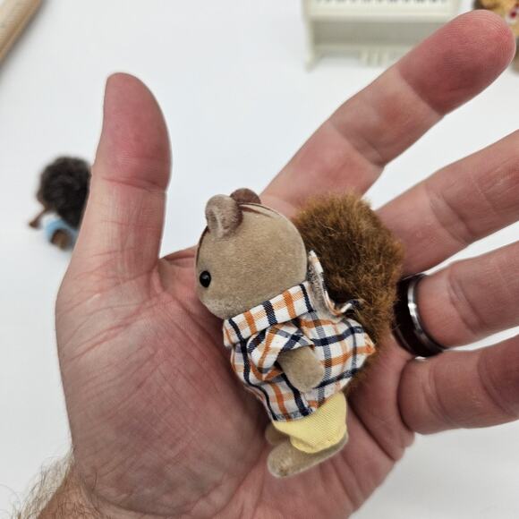 Sylvanian Families Chipmunk Family Figures Lot with Piano Vintage Toy Set Japan - Picture 7 of 14